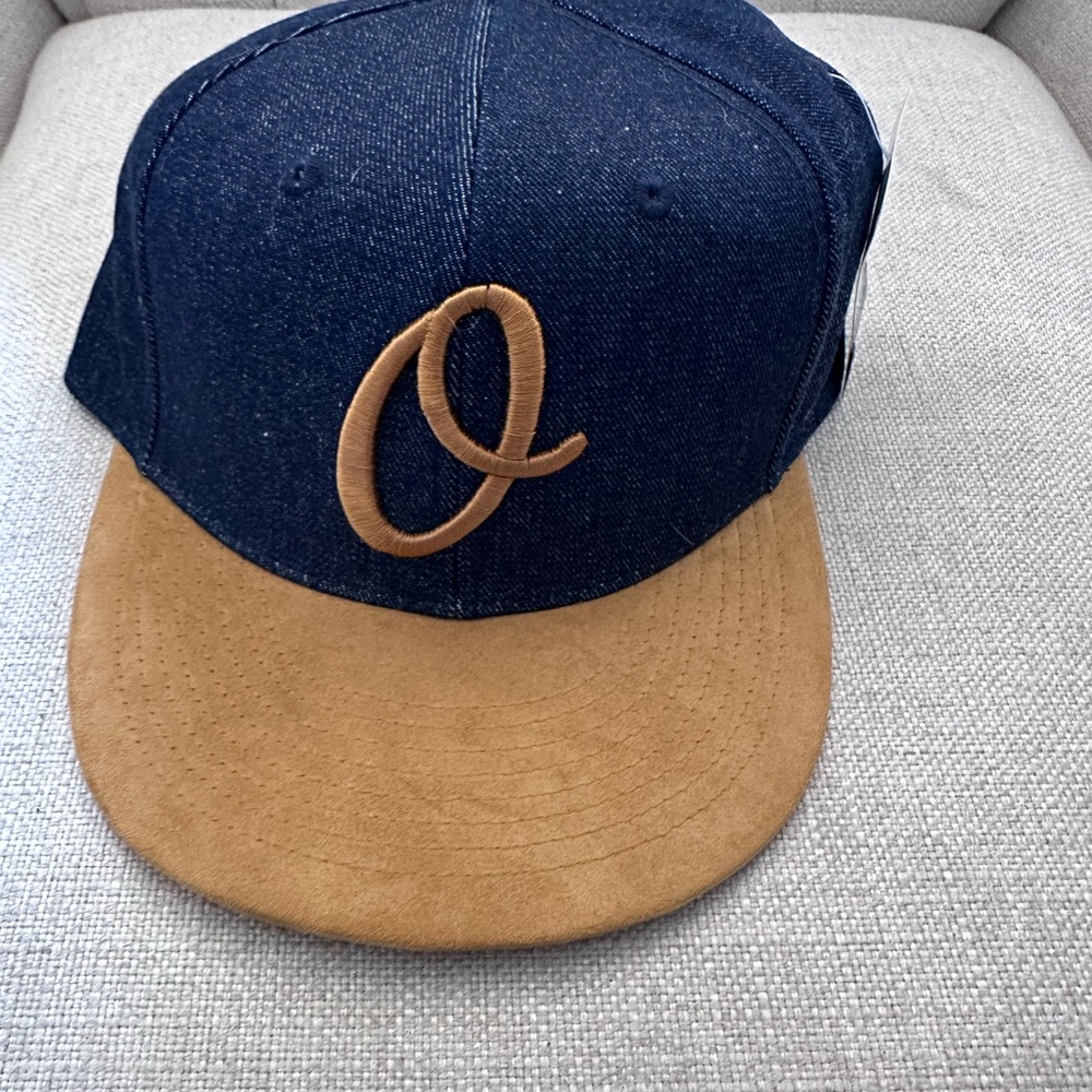 Denim and Tan Cap